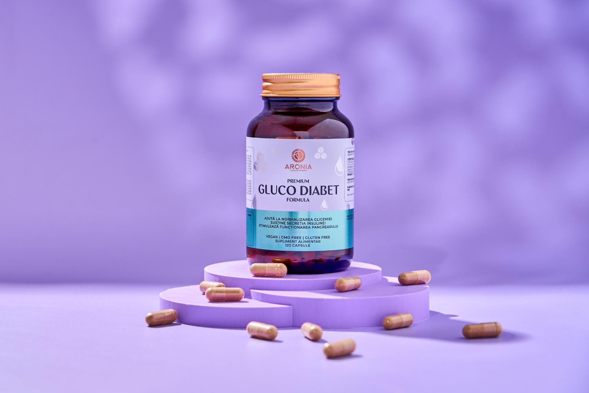 Premium Gluco-Diabet Formula — 120 Capsule Pentru Diabetici (2) - scortisoara